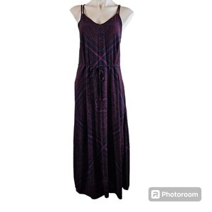 GAP Women's Maxi Dress - Purple and Blue Size XS